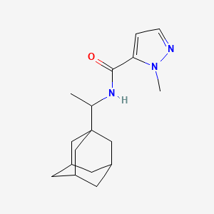 molecular formula C17H25N3O B10908825 N~5~-[1-(1-Adamantyl)ethyl]-1-methyl-1H-pyrazole-5-carboxamide 