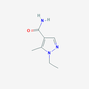 molecular formula C7H11N3O B10908864 1-Ethyl-5-methyl-1H-pyrazole-4-carboxamide 