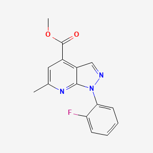 molecular formula C15H12FN3O2 B10908901 methyl 1-(2-fluorophenyl)-6-methyl-1H-pyrazolo[3,4-b]pyridine-4-carboxylate 
