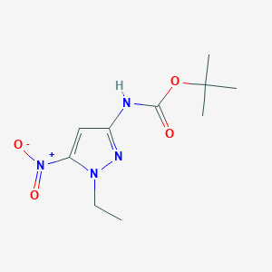 molecular formula C10H16N4O4 B10908952 tert-butyl (1-ethyl-5-nitro-1H-pyrazol-3-yl)carbamate 