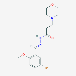 molecular formula C15H20BrN3O3 B10908954 N'-[(E)-(5-bromo-2-methoxyphenyl)methylidene]-3-(morpholin-4-yl)propanehydrazide 