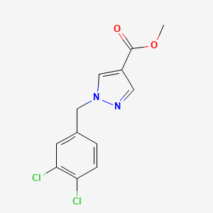 molecular formula C12H10Cl2N2O2 B10908993 methyl 1-(3,4-dichlorobenzyl)-1H-pyrazole-4-carboxylate 