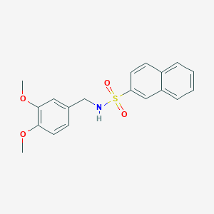 molecular formula C19H19NO4S B10908999 N-(3,4-dimethoxybenzyl)naphthalene-2-sulfonamide 
