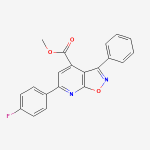 molecular formula C20H13FN2O3 B10909046 Methyl 6-(4-fluorophenyl)-3-phenylisoxazolo[5,4-b]pyridine-4-carboxylate 