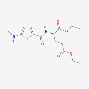 molecular formula C15H22N2O5S B109091 (S)-Diethyl 2-(5-(methylamino)thiophene-2-carboxamido)pentanedioate CAS No. 112889-02-8