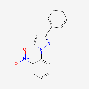molecular formula C15H11N3O2 B10909136 1-(2-Nitrophenyl)-3-phenyl-1H-pyrazole 