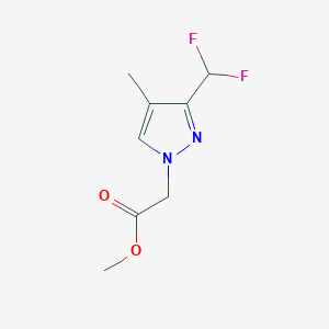 molecular formula C8H10F2N2O2 B10909221 Methyl [3-(difluoromethyl)-4-methyl-1H-pyrazol-1-yl]acetate 