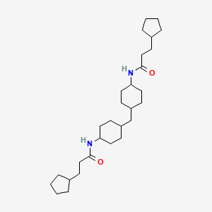 molecular formula C29H50N2O2 B10909243 N,N'-(methanediyldicyclohexane-4,1-diyl)bis(3-cyclopentylpropanamide) 