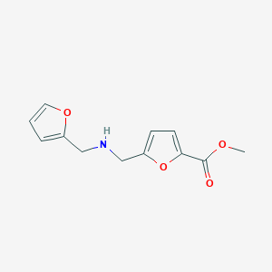 molecular formula C12H13NO4 B10909281 Methyl 5-{[(2-furylmethyl)amino]methyl}-2-furoate 
