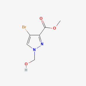 molecular formula C6H7BrN2O3 B10909376 methyl 4-bromo-1-(hydroxymethyl)-1H-pyrazole-3-carboxylate 