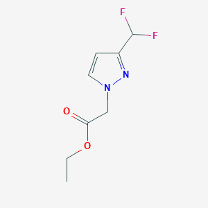 molecular formula C8H10F2N2O2 B10909403 Ethyl 2-[3-(difluoromethyl)pyrazol-1-yl]acetate 