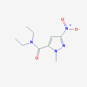 molecular formula C9H14N4O3 B10909542 N,N-diethyl-1-methyl-3-nitro-1H-pyrazole-5-carboxamide 