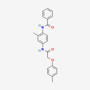 molecular formula C23H22N2O3 B10909855 N-(2-methyl-4-{[(4-methylphenoxy)acetyl]amino}phenyl)benzamide 