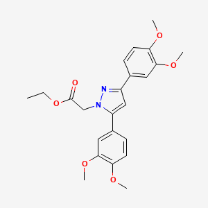 molecular formula C23H26N2O6 B10910061 ethyl [3,5-bis(3,4-dimethoxyphenyl)-1H-pyrazol-1-yl]acetate 