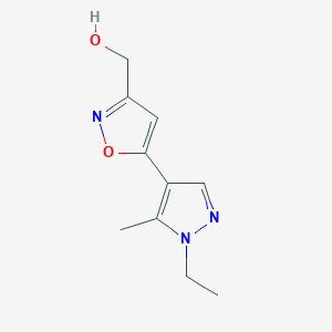molecular formula C10H13N3O2 B10910178 [5-(1-ethyl-5-methyl-1H-pyrazol-4-yl)-1,2-oxazol-3-yl]methanol 