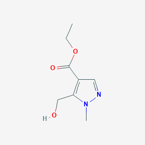 molecular formula C8H12N2O3 B10910220 ethyl 5-(hydroxymethyl)-1-methyl-1H-pyrazol-4-carboxylate 