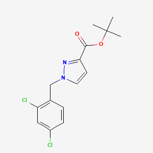 molecular formula C15H16Cl2N2O2 B10910252 tert-butyl 1-(2,4-dichlorobenzyl)-1H-pyrazole-3-carboxylate 
