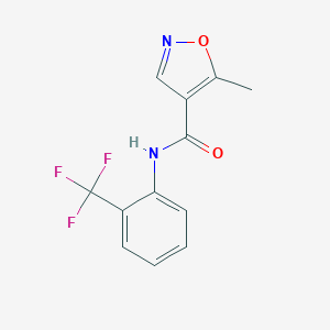 molecular formula C12H9F3N2O2 B109105 5-Methyl-N-(2-(trifluoromethyl)phenyl)isoxazole-4-carboxamide CAS No. 1403564-06-6