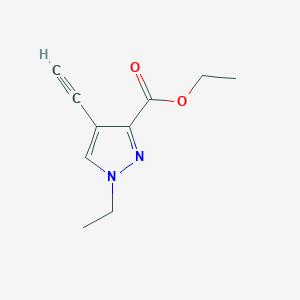 molecular formula C10H12N2O2 B10910510 Ethyl 1-ethyl-4-ethynyl-1H-pyrazole-3-carboxylate 