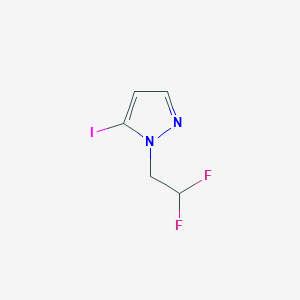 molecular formula C5H5F2IN2 B10910614 1-(2,2-Difluoroethyl)-5-iodo-1H-pyrazole 