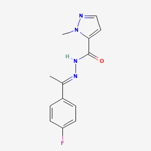 molecular formula C13H13FN4O B10910670 N'-[(1E)-1-(4-fluorophenyl)ethylidene]-1-methyl-1H-pyrazole-5-carbohydrazide 