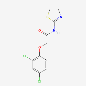 molecular formula C11H8Cl2N2O2S B10910826 Acetamide, 2-(2,4-dichlorophenoxy)-N-thiazol-2-yl- CAS No. 42310-58-7