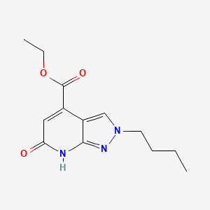 molecular formula C13H17N3O3 B10910835 ethyl 2-butyl-6-oxo-6,7-dihydro-2H-pyrazolo[3,4-b]pyridine-4-carboxylate 