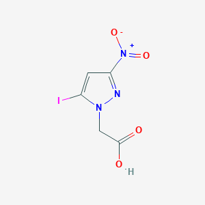 molecular formula C5H4IN3O4 B10910840 (5-Iodo-3-nitro-1H-pyrazol-1-yl)acetic acid 