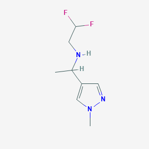 molecular formula C8H13F2N3 B10910851 N-(2,2-difluoroethyl)-N-[1-(1-methyl-1H-pyrazol-4-yl)ethyl]amine 
