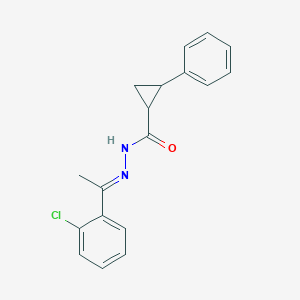 molecular formula C18H17ClN2O B10910883 N'-[(1E)-1-(2-chlorophenyl)ethylidene]-2-phenylcyclopropanecarbohydrazide 