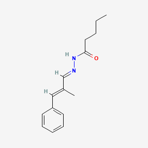 molecular formula C15H20N2O B10910921 N'-[(1E,2E)-2-methyl-3-phenylprop-2-en-1-ylidene]pentanehydrazide 