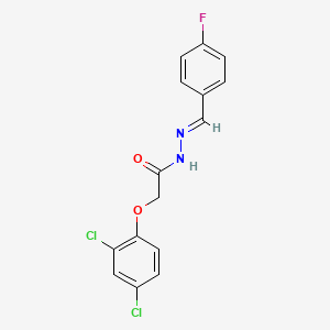 molecular formula C15H11Cl2FN2O2 B10910983 2-(2,4-dichlorophenoxy)-N'-[(E)-(4-fluorophenyl)methylidene]acetohydrazide 