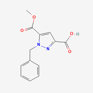 molecular formula C13H12N2O4 B10911029 1-Benzyl-5-(methoxycarbonyl)-1H-pyrazole-3-carboxylic acid 