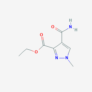 molecular formula C8H11N3O3 B10911055 Ethyl 4-carbamoyl-1-methyl-1H-pyrazole-3-carboxylate 