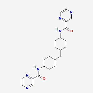 molecular formula C23H30N6O2 B10911059 N~2~-[4-({4-[(2-pyrazinylcarbonyl)amino]cyclohexyl}methyl)cyclohexyl]-2-pyrazinecarboxamide 