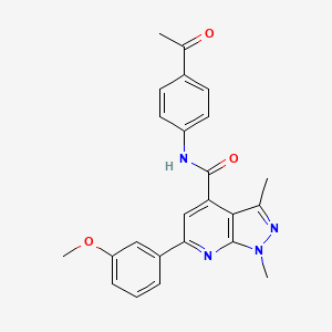 molecular formula C24H22N4O3 B10911141 N-(4-acetylphenyl)-6-(3-methoxyphenyl)-1,3-dimethyl-1H-pyrazolo[3,4-b]pyridine-4-carboxamide CAS No. 1011398-18-7