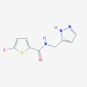 molecular formula C9H8FN3OS B10911188 N-((1H-Pyrazol-3-yl)methyl)-5-fluorothiophene-2-carboxamide 