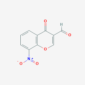 molecular formula C10H5NO5 B109112 8-Nitro-4-oxo-4H-chromene-3-carbaldehyde CAS No. 1253654-82-8