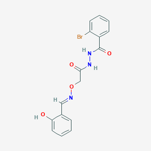 molecular formula C16H14BrN3O4 B10911215 2-bromo-N'-[({[(E)-(2-hydroxyphenyl)methylidene]amino}oxy)acetyl]benzohydrazide 