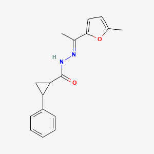 molecular formula C17H18N2O2 B10911359 N'-[(1E)-1-(5-methylfuran-2-yl)ethylidene]-2-phenylcyclopropanecarbohydrazide 