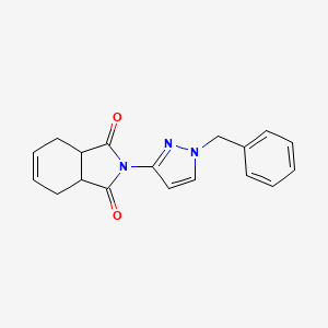 molecular formula C18H17N3O2 B10911490 2-(1-benzyl-1H-pyrazol-3-yl)-3a,4,7,7a-tetrahydro-1H-isoindole-1,3(2H)-dione 