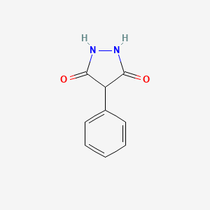 molecular formula C9H8N2O2 B10911627 4-Phenylpyrazolidine-3,5-dione 