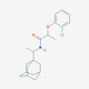 molecular formula C21H28ClNO2 B10911700 N~1~-[1-(1-Adamantyl)ethyl]-2-(2-chlorophenoxy)propanamide 