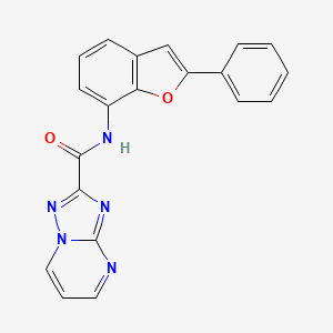 molecular formula C20H13N5O2 B10912113 N-(2-phenyl-1-benzofuran-7-yl)[1,2,4]triazolo[1,5-a]pyrimidine-2-carboxamide 
