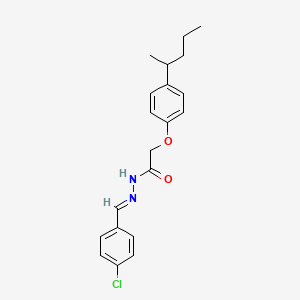 molecular formula C20H23ClN2O2 B10912187 N'-[(E)-(4-chlorophenyl)methylidene]-2-[4-(pentan-2-yl)phenoxy]acetohydrazide 