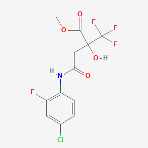 molecular formula C12H10ClF4NO4 B10912212 Methyl 4-(4-chloro-2-fluoroanilino)-2-hydroxy-4-oxo-2-(trifluoromethyl)butanoate 