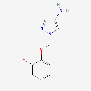 molecular formula C10H10FN3O B10912315 1-((2-Fluorophenoxy)methyl)-1H-pyrazol-4-amine 