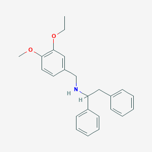 molecular formula C24H27NO2 B10912669 N-(3-ethoxy-4-methoxybenzyl)-1,2-diphenylethanamine 