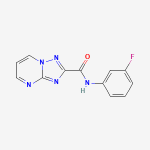 molecular formula C12H8FN5O B10912740 N-(3-fluorophenyl)[1,2,4]triazolo[1,5-a]pyrimidine-2-carboxamide 