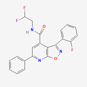 molecular formula C21H14F3N3O2 B10912765 N-(2,2-difluoroethyl)-3-(2-fluorophenyl)-6-phenyl[1,2]oxazolo[5,4-b]pyridine-4-carboxamide 
